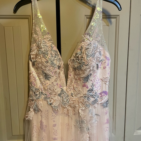Light ballerina pink prom dress from Camille La Vie. - Picture 4 of 5